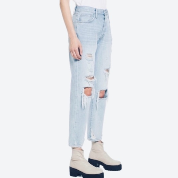 NWOT FRAME Le Original High-waisted Button Fly in Natoma Grind Wash Size 25 - Picture 5 of 8